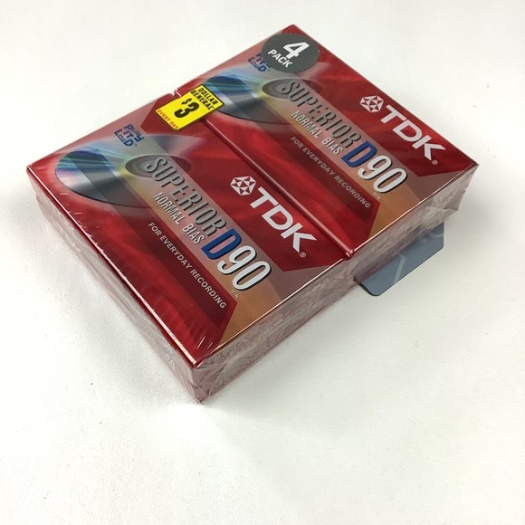TDK 4 Pack Blank Cassette Tapes D90 Superior Normal Bias Audio Recording Sealed - Picture 2 of 6